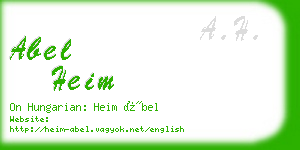 abel heim business card